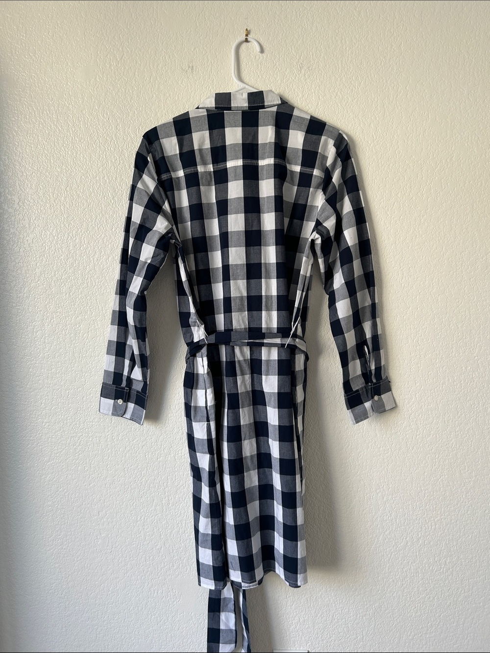 J. Crew Navy and White Buffalo Check Shirt Dress - Picture 5 of 8